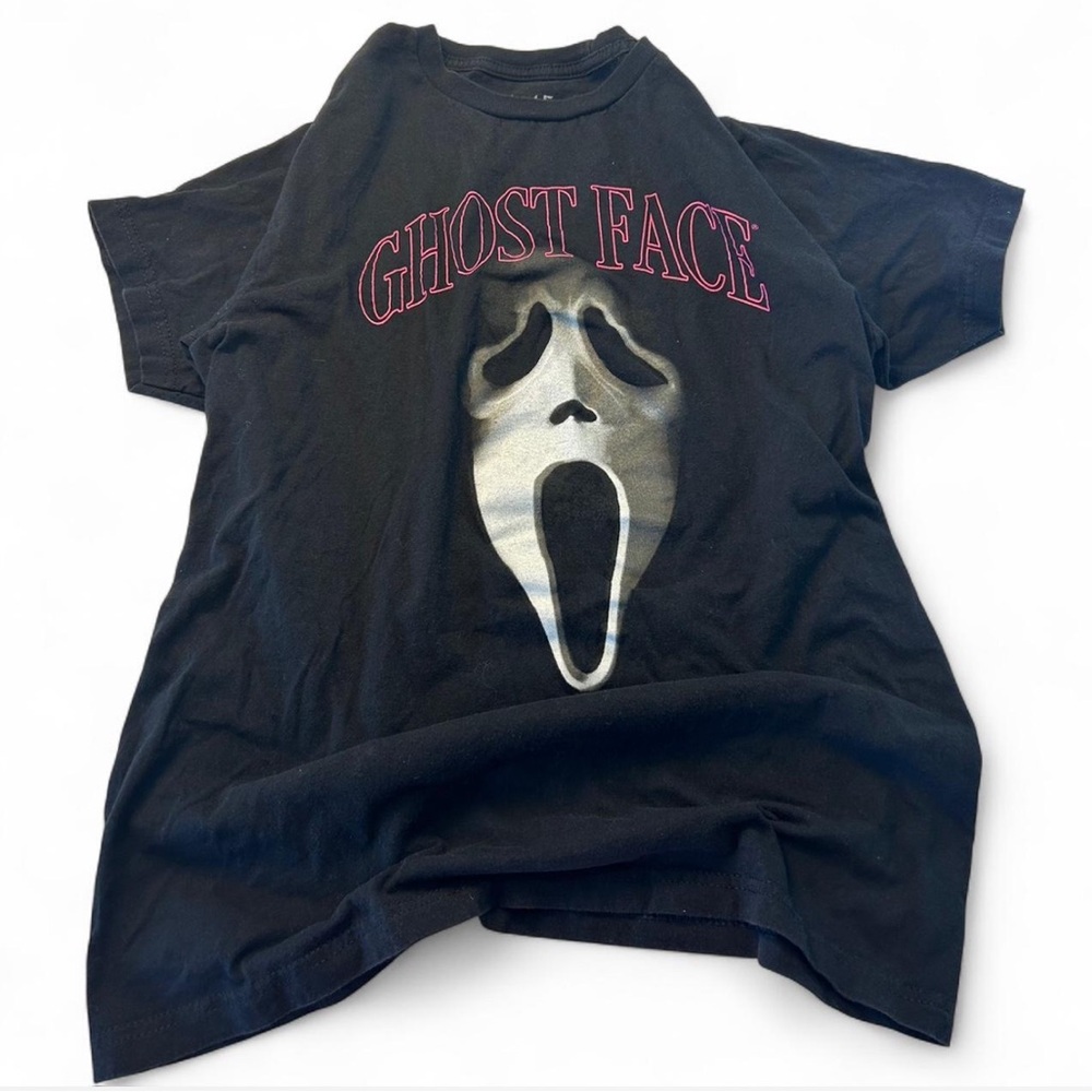 Ghost Face Black Graphic Short Sleeve Tee